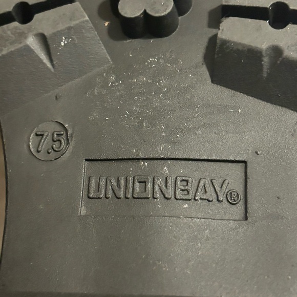 Union Bay Ginny Tan brown Lace-Up Zipper chunky ankle boots women’s size 7.5M - Picture 9 of 9